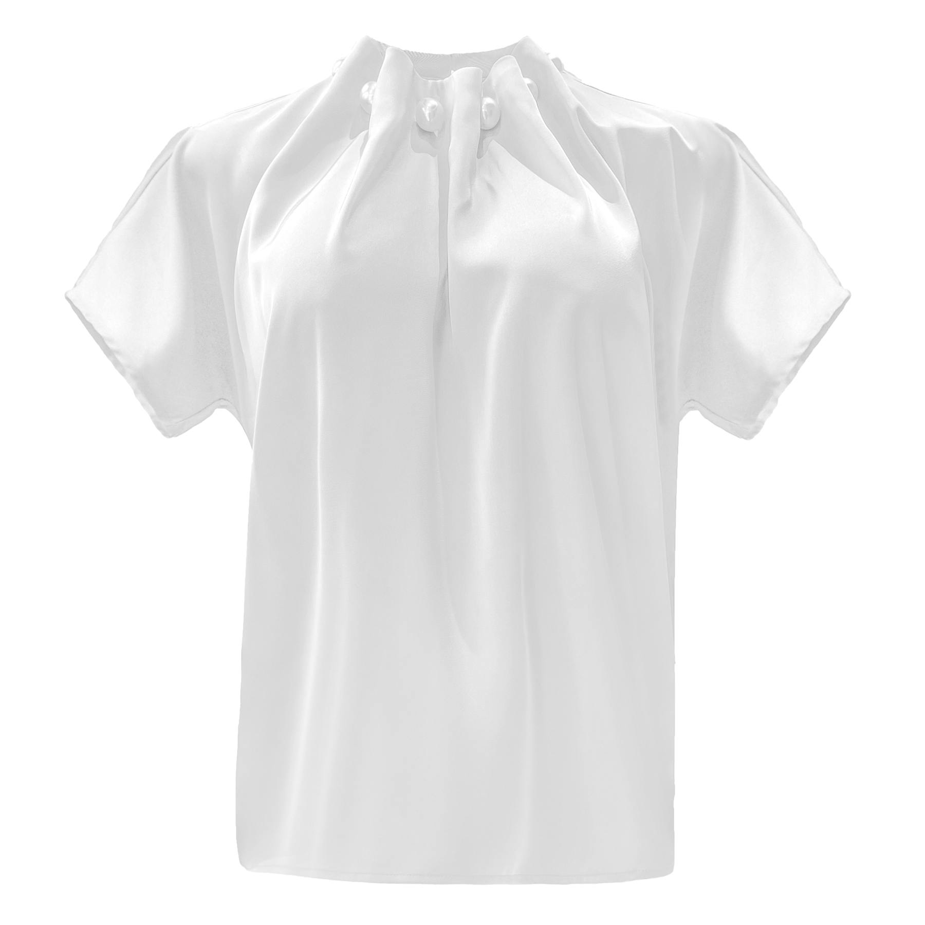 Liberte 22379 Pip SS pearl blouse offwhite