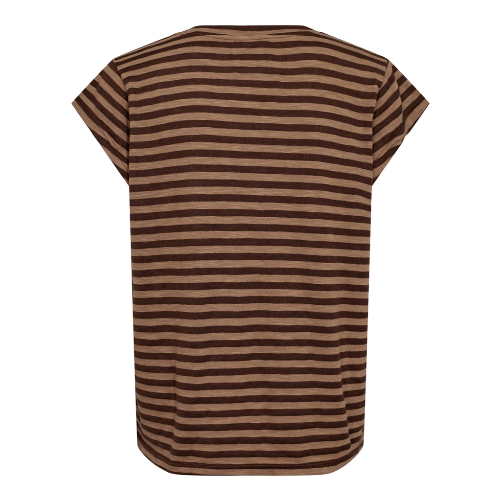 Liberte 21668 Ulla t-shirt Brown light brown Stripe