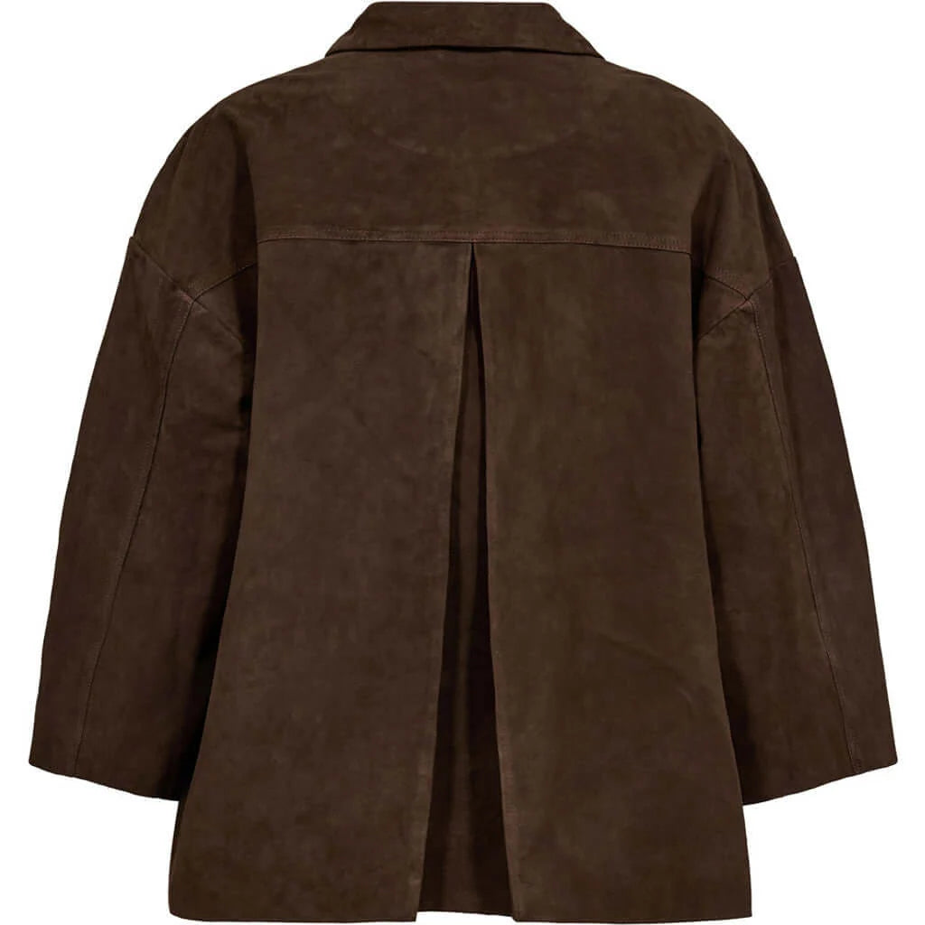 Depeche 51426 tonja oversize shirt suede dusty brown