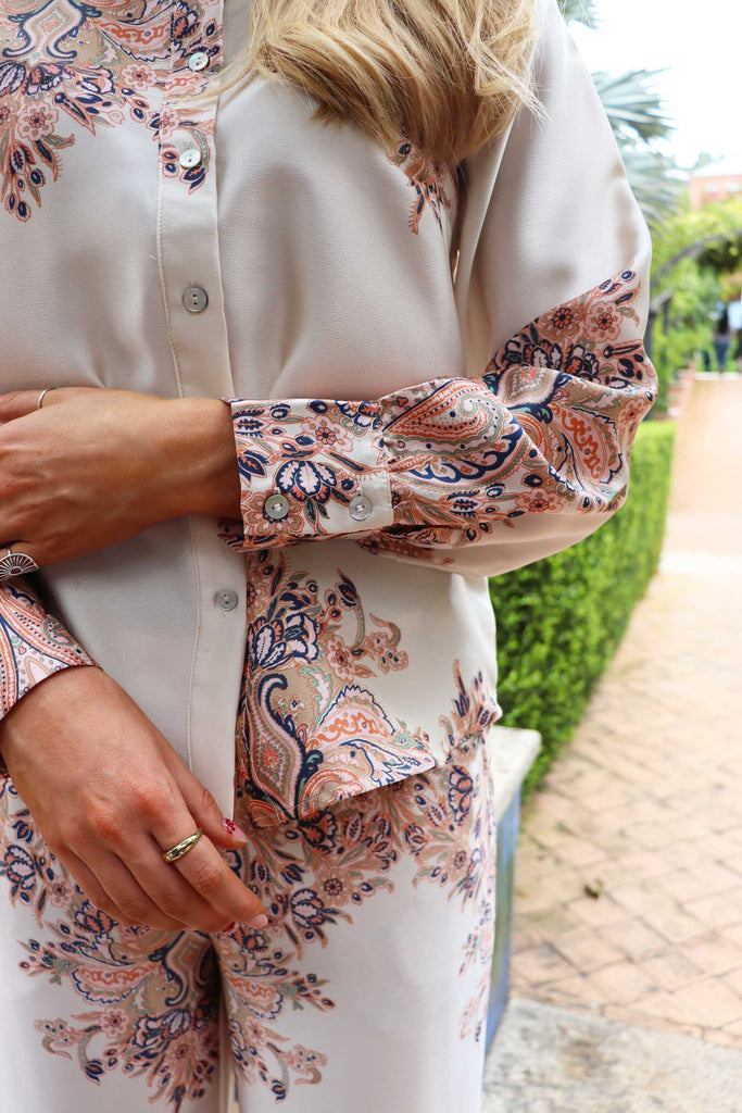 Liberte 22341 Wennise LS shirt paisley creme