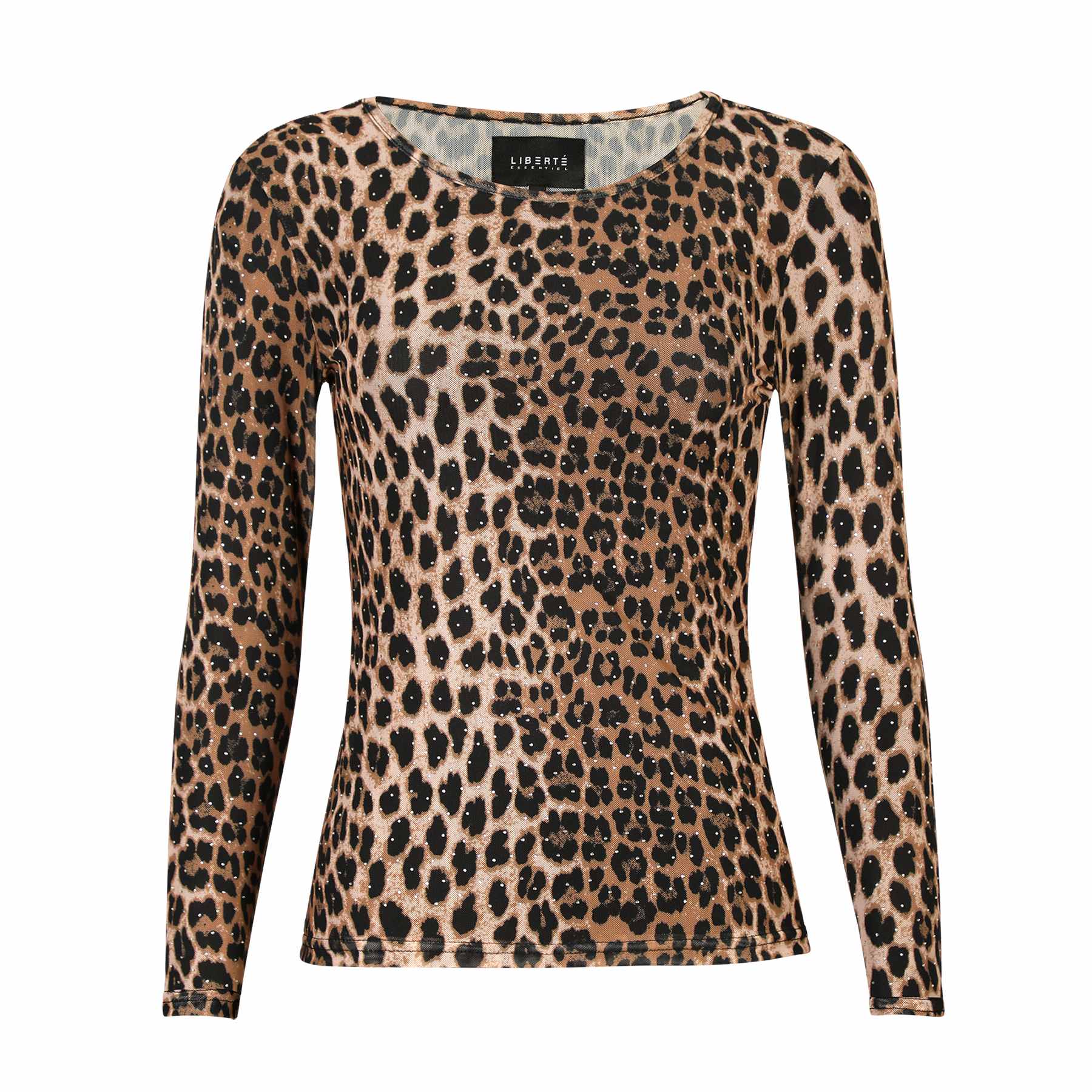 Liberte 22134 mesh T-shirt LS lux leo diamond