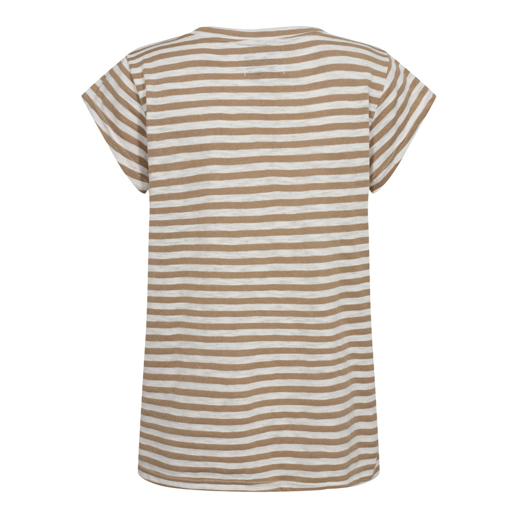 Liberte 21668 Ulla t-shirt light Brown White Stripe