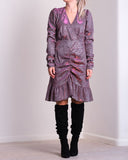 Neo Noir 154680 Alexis glitter lurex dress Lilac