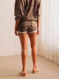 Ragdoll S423 Sweat shorts Brown Leopard
